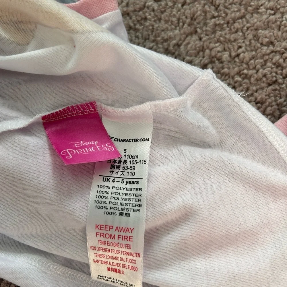 NWOT Disney Princess “Belle” Girls Pink  PJ Set  Size 5
